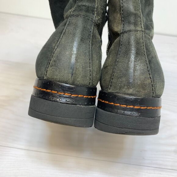 Airstep AS 98 Black Suede Lace Up Combat Biker Boho Sz EU 40 | US 9.5 - Picture 4 of 11